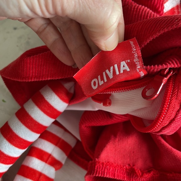 Olivia the Pig, pajama bag zippered, stuffed animal, Zoobies - Picture 4 of 11